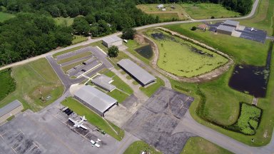 FBO & Commercial hangars looking NW